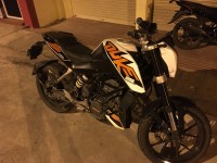 White KTM Duke 200