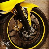 Yellow Bajaj Pulsar RS 200 ABS