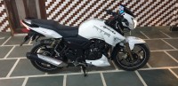 White TVS Apache RTR 180 ABS