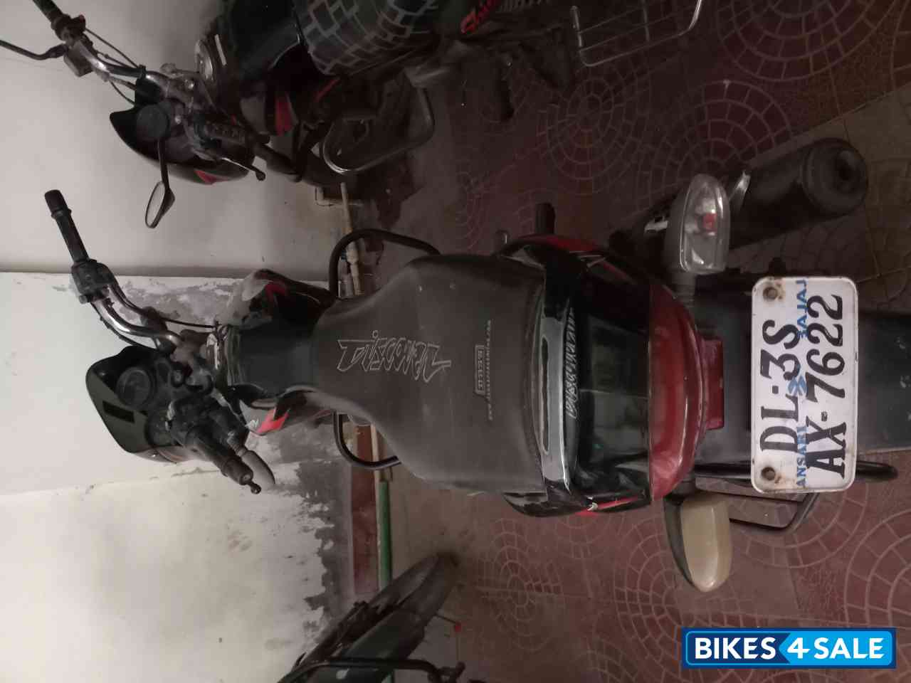 Black Red Bajaj Discover DTSi 135