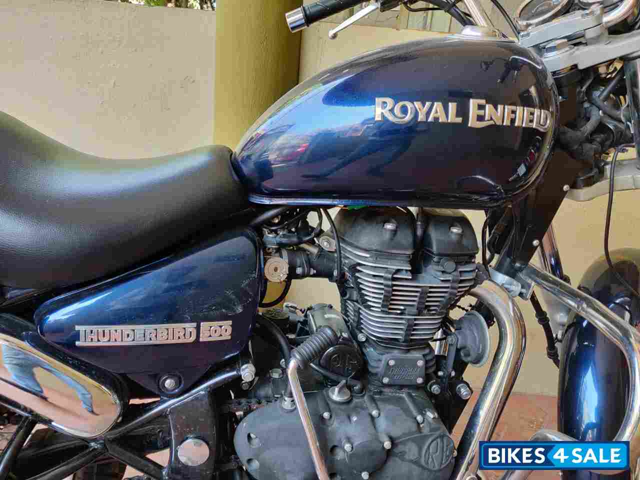 Blue Royal Enfield Thunderbird 500
