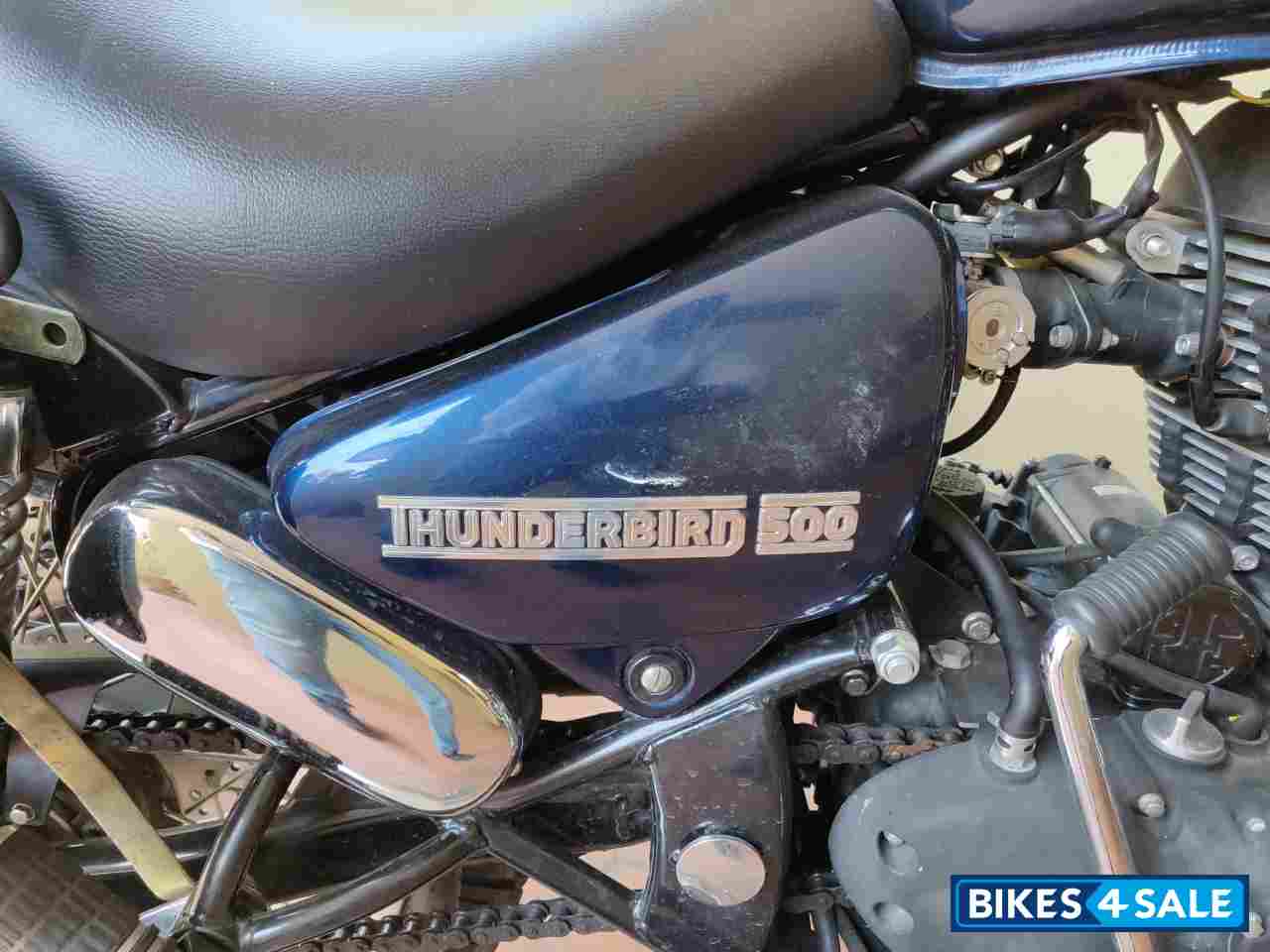 Blue Royal Enfield Thunderbird 500