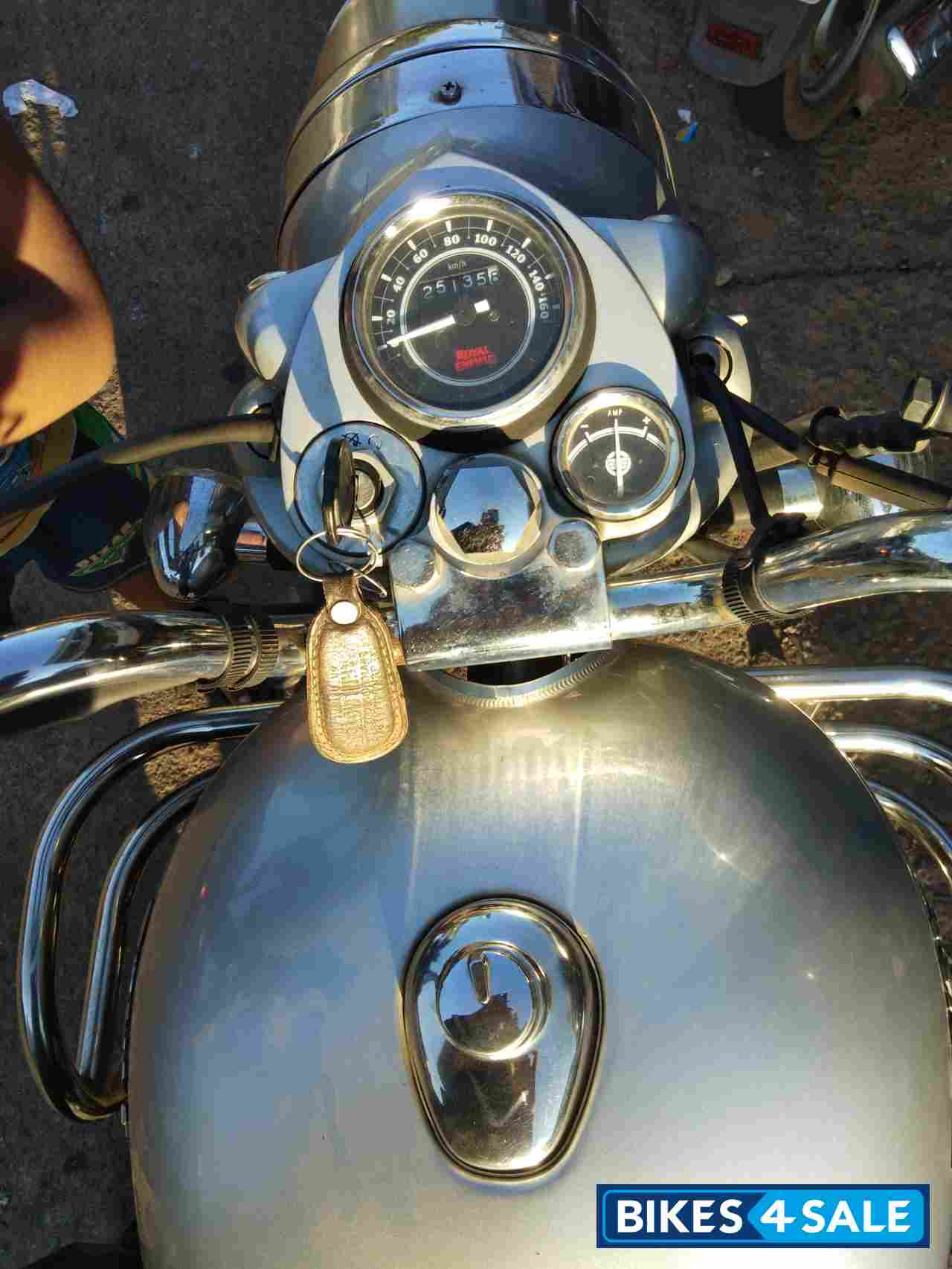 Silver Royal Enfield Bullet Electra Twinspark