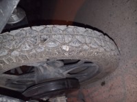 Black-blue Bajaj Discover 100T