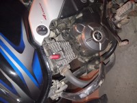 Black-blue Bajaj Discover 100T