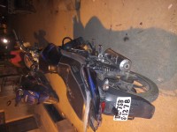 Black-blue Bajaj Discover 100T