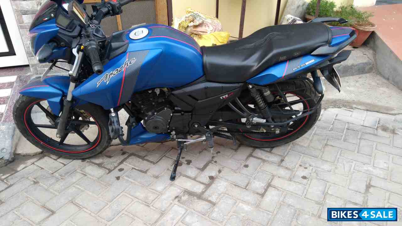 Used 16 Model Tvs Apache Rtr 160 For Sale In Gurgaon Id Matte Blue Colour Bikes4sale