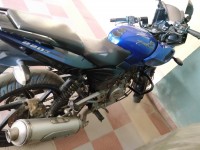 Blue And Black Bajaj Pulsar 220F