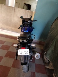 Blue And Black Bajaj Pulsar 220F