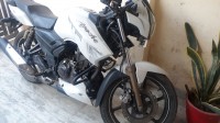 White TVS Apache RTR 180 ABS