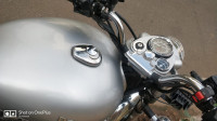 Silver Royal Enfield Bullet