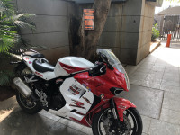 Red And White Hyosung GT250R