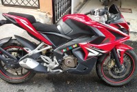 Red Bajaj Pulsar RS 200 ABS
