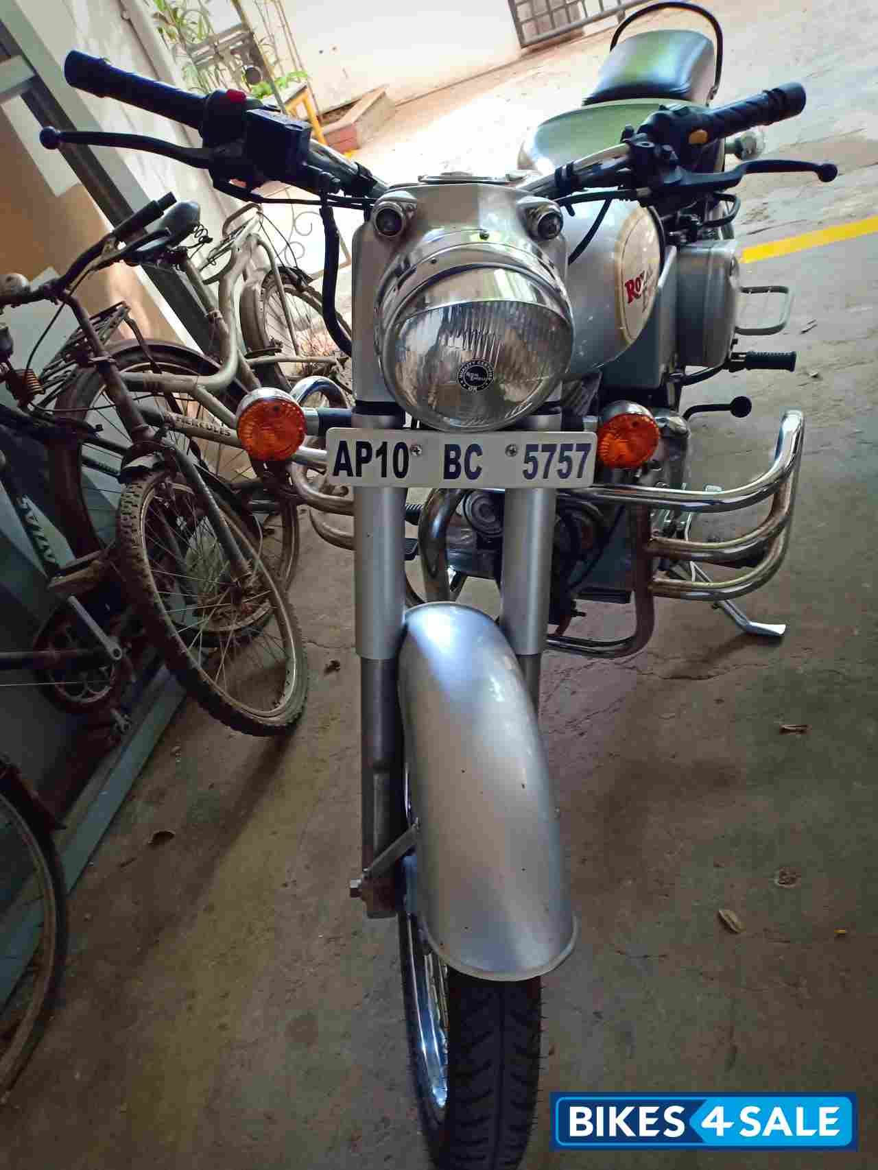 Silver Royal Enfield Classic
