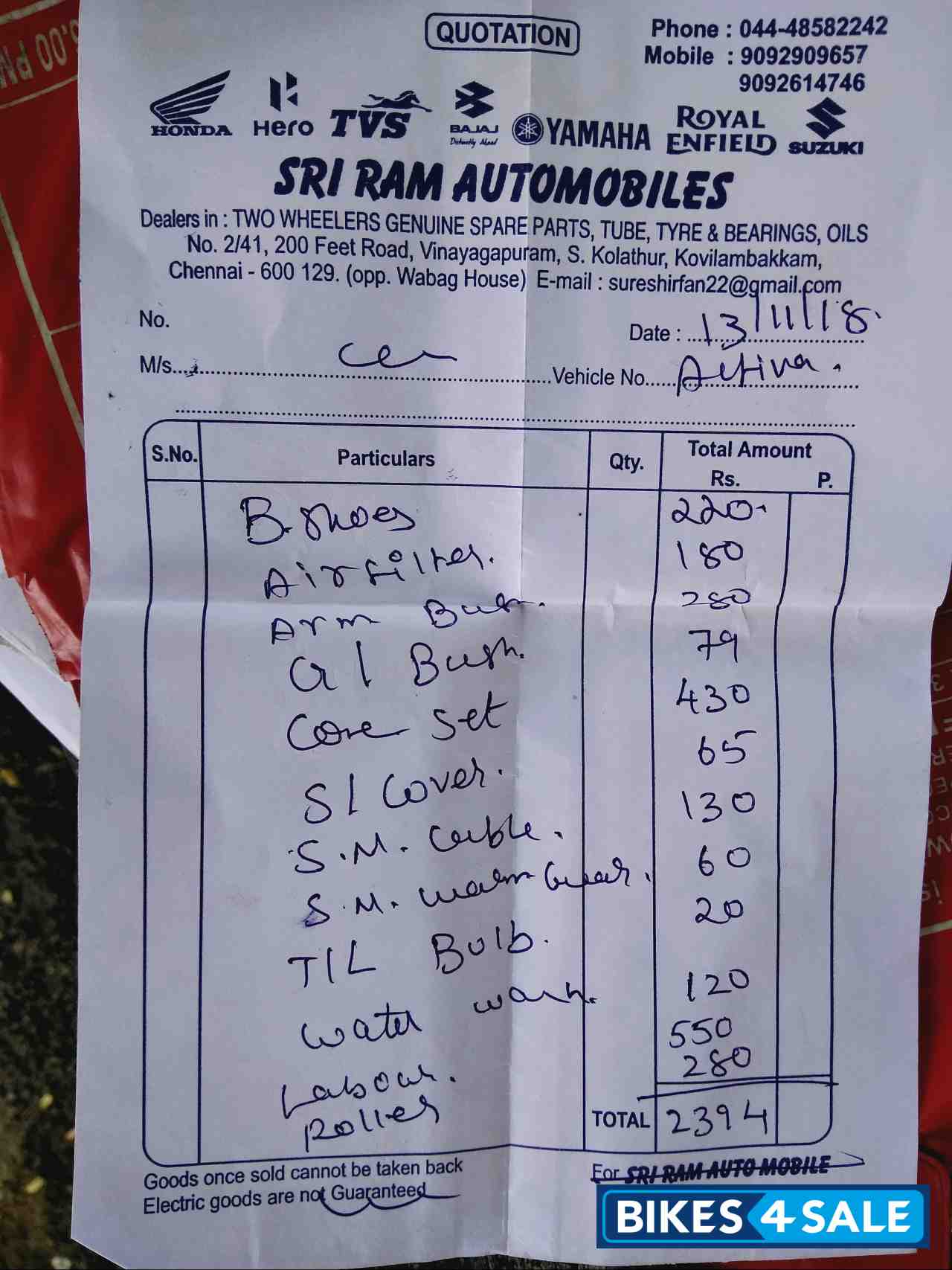 Black Honda Activa 3G