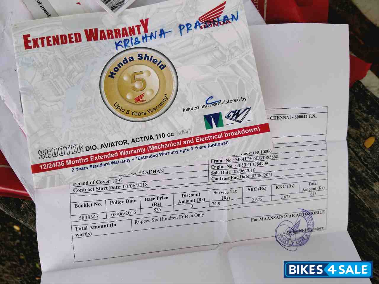 Black Honda Activa 3G