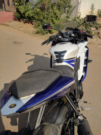 White-blue Yamaha YZF R15 V2