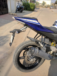 White-blue Yamaha YZF R15 V2