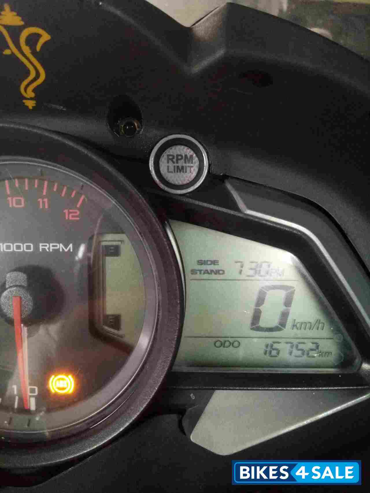 Yellow Bajaj Pulsar RS 200 ABS