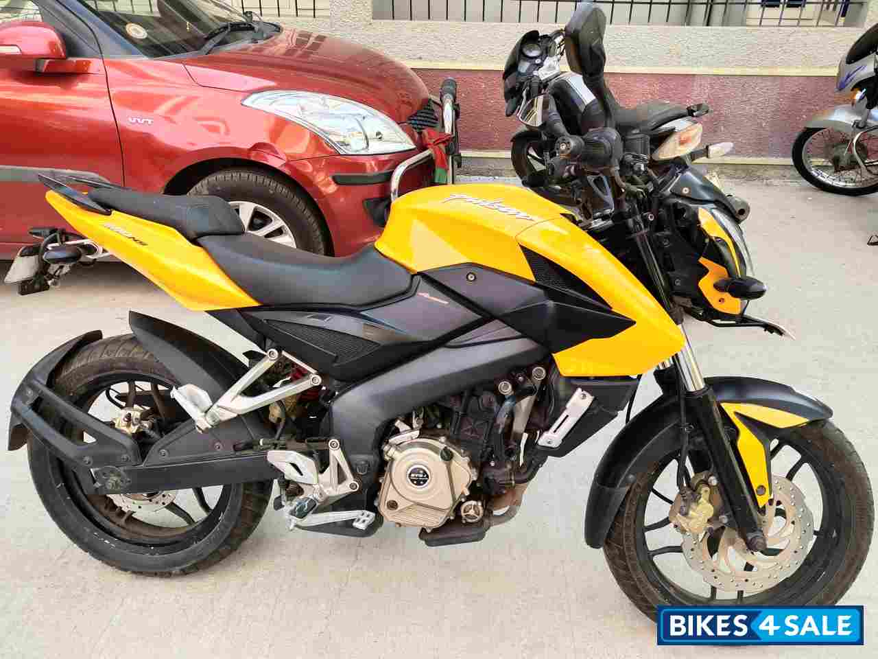 Mustard Yellow Bajaj Pulsar 200 NS