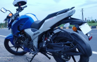 White And Blue TVS Apache RTR 160 4V