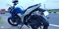 White And Blue TVS Apache RTR 160 4V