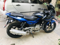 Blue And Black Bajaj Pulsar 220 DTSi