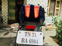 Blue And Black Bajaj Pulsar 220 DTSi