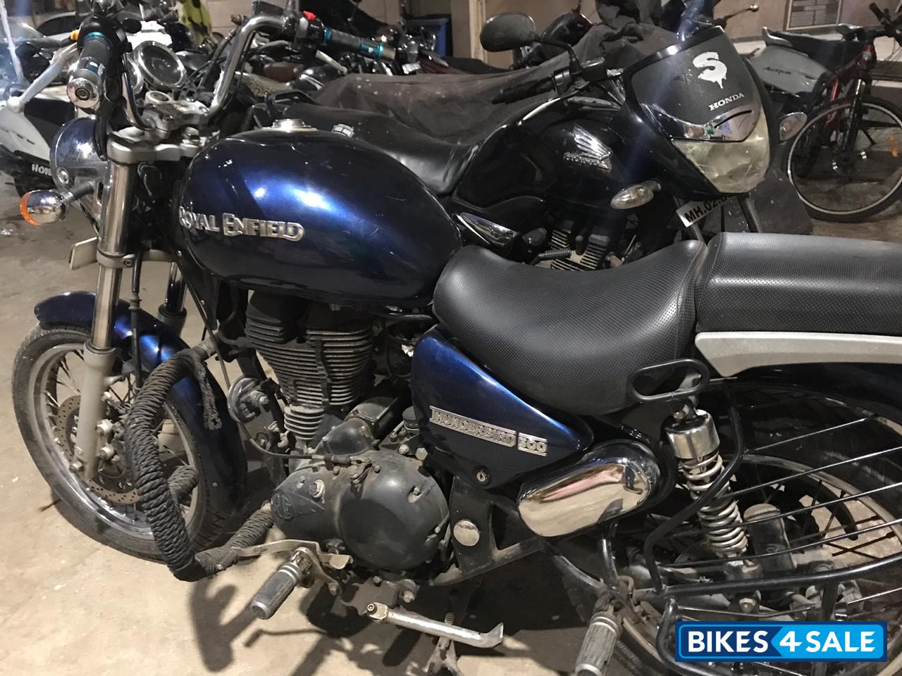 Blue Royal Enfield Thunderbird 500