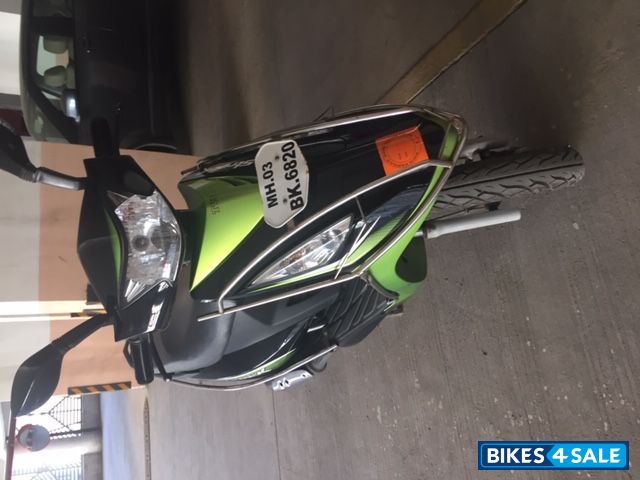 Black & Green TVS Scooty Streak