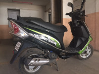 Black & Green TVS Scooty Streak