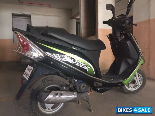 Black & Green TVS Scooty Streak