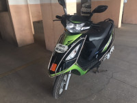 Black & Green TVS Scooty Streak