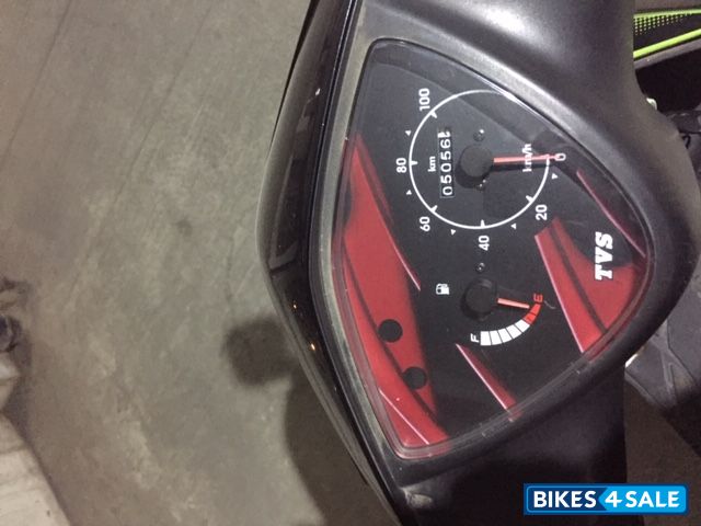 Black & Green TVS Scooty Streak