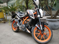 White KTM Duke 390