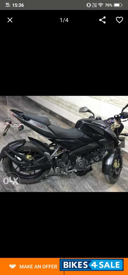 Silver Black Bajaj Pulsar 200 NS