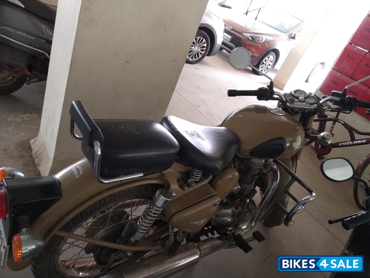 Beige Royal Enfield Classic Desert Storm