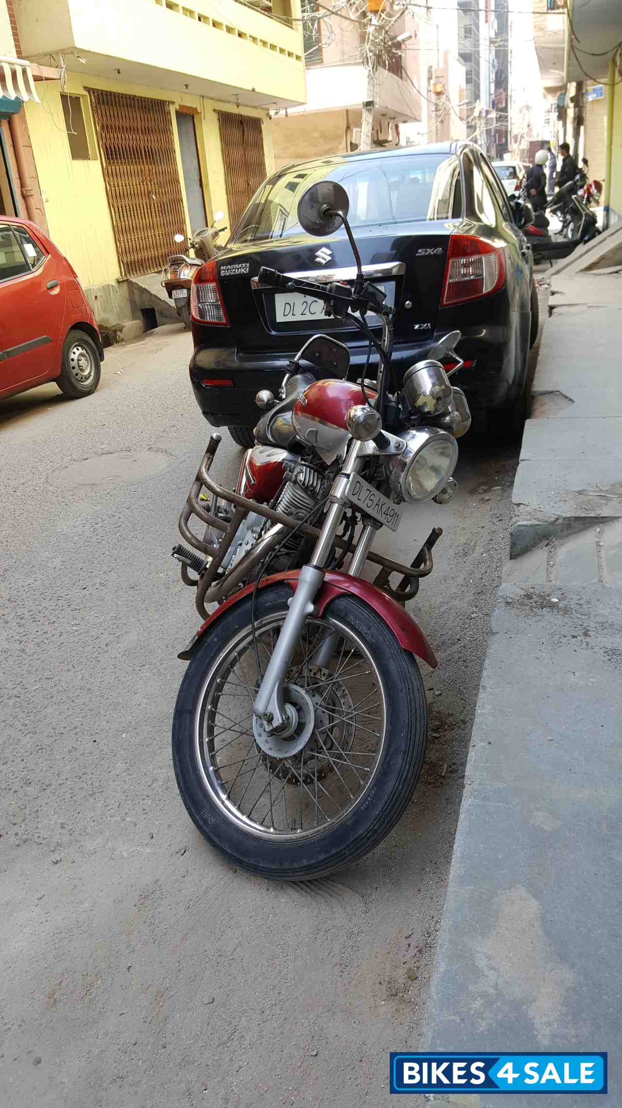 Red Royal Enfield Thunderbird
