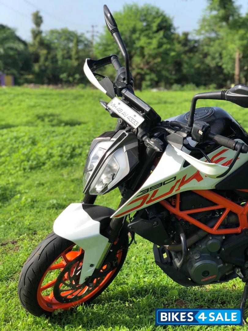 White KTM Duke 390