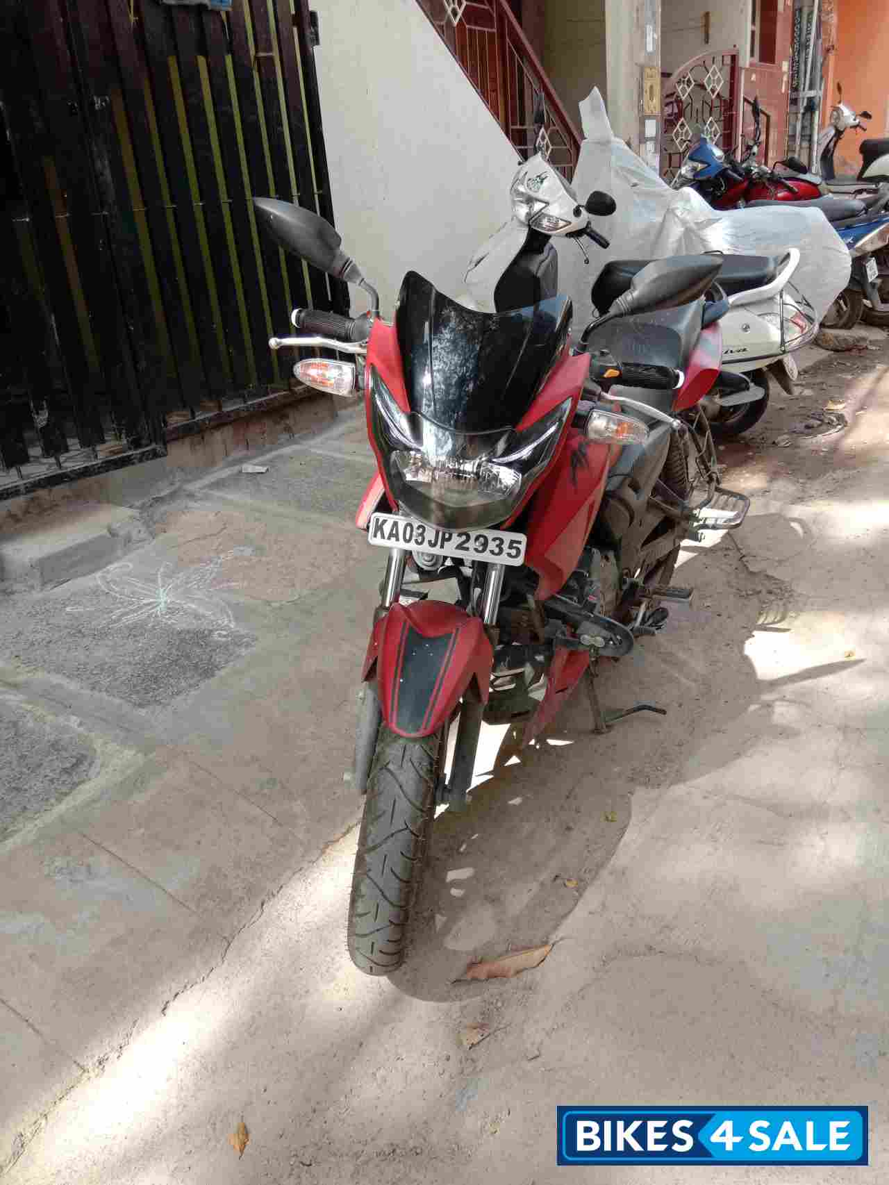 Used 17 Model Tvs Apache Rtr 160 For Sale In Bangalore Id 25 Matte Red Colour Bikes4sale