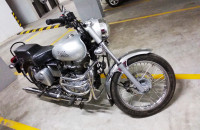 Silver Royal Enfield Bullet Electra Twinspark