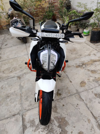 White KTM Duke 390