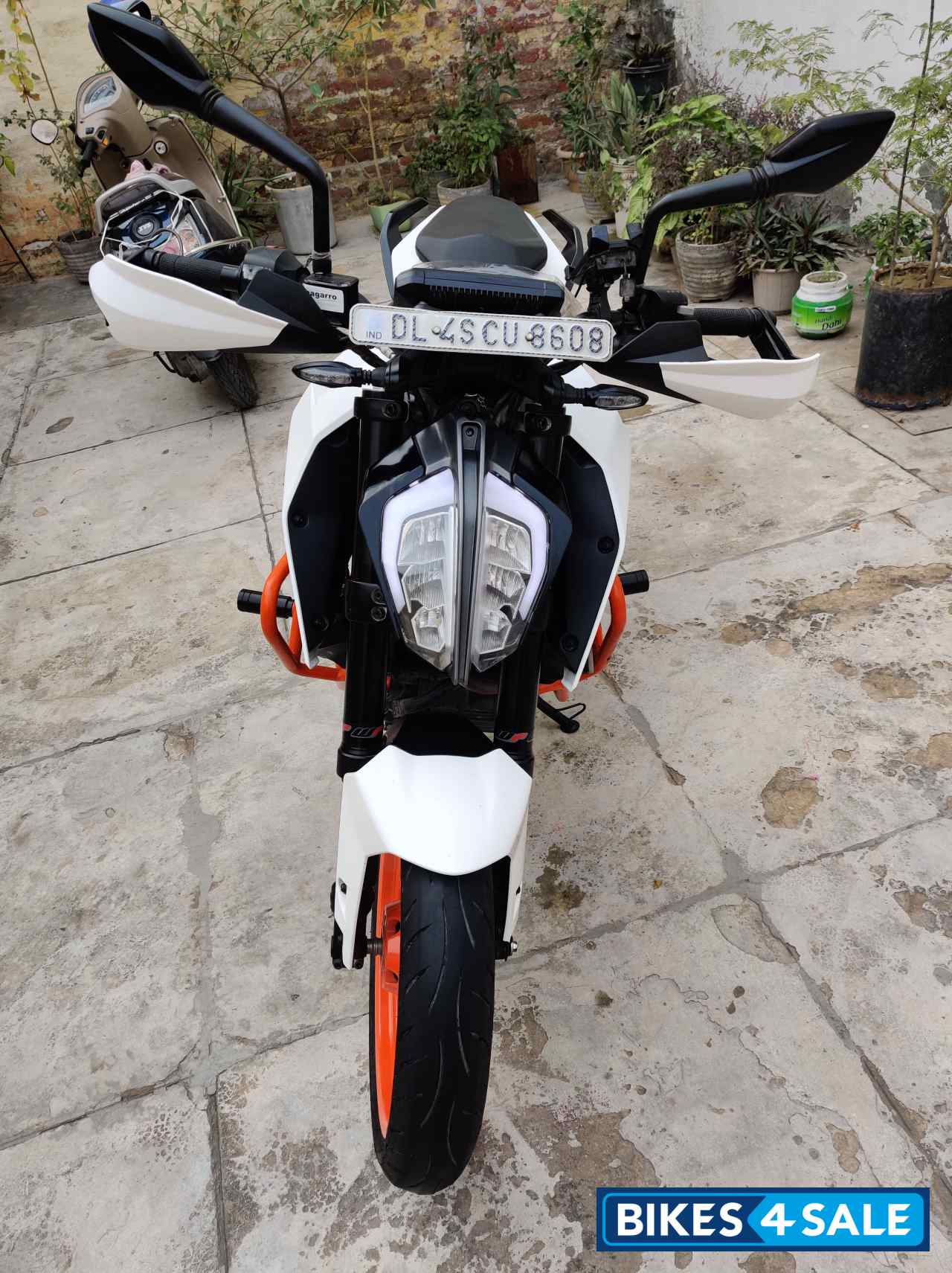 White KTM Duke 390