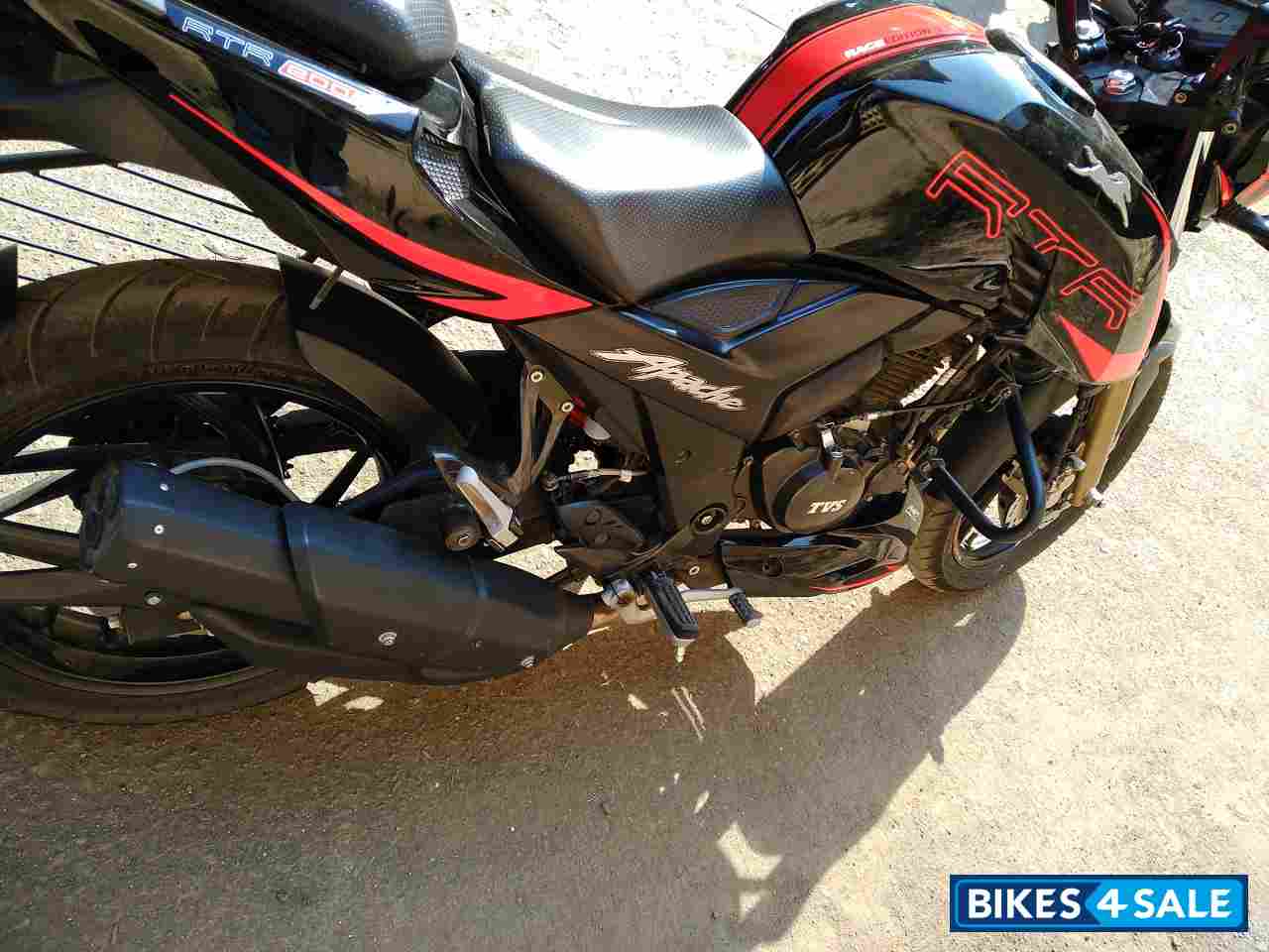 Black And Red TVS Apache RTR 200 4V ABS Race Edition 2.0