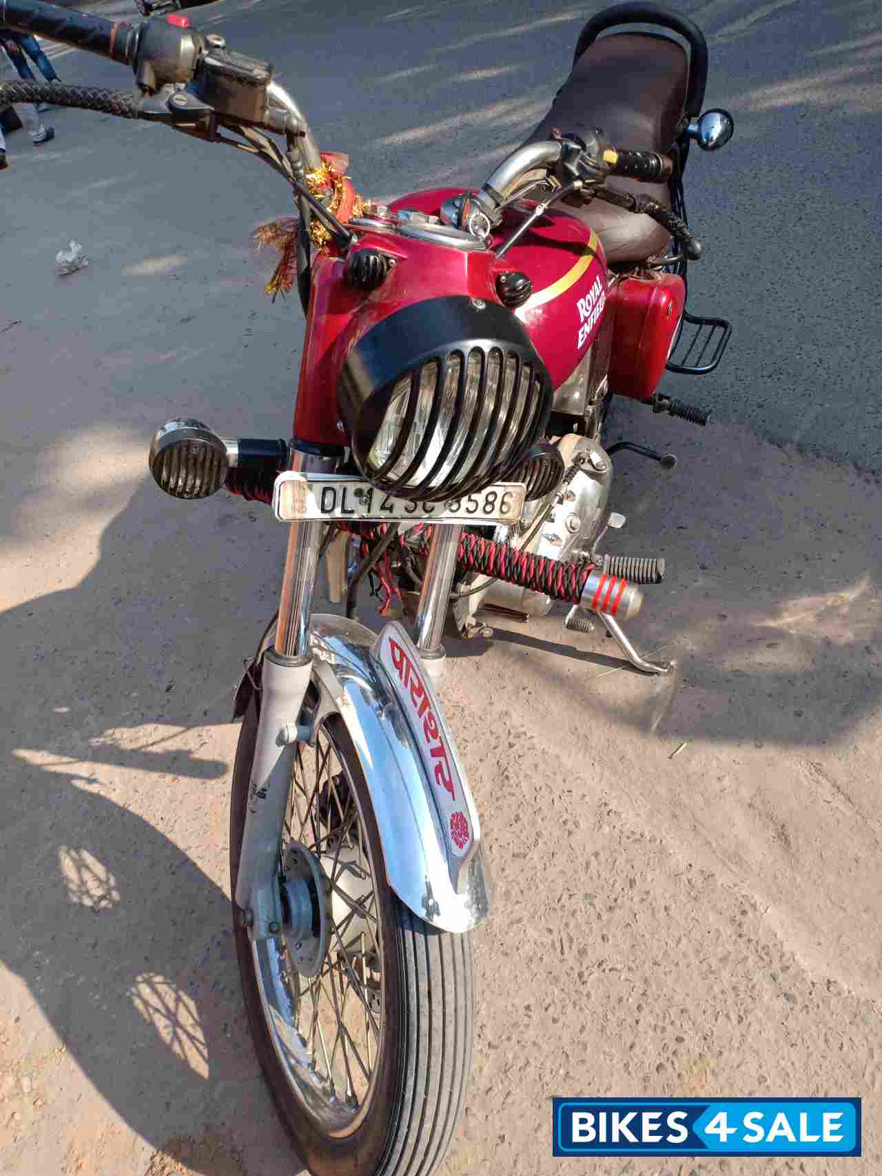 Maroon Royal Enfield Bullet Electra