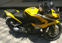 Yellow Bajaj Pulsar RS 200 ABS