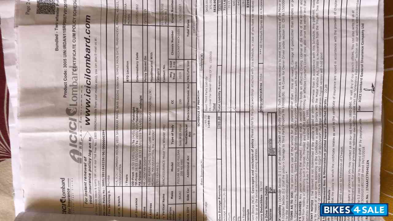 Sparkling Black Bajaj Pulsar 200 NS ABS