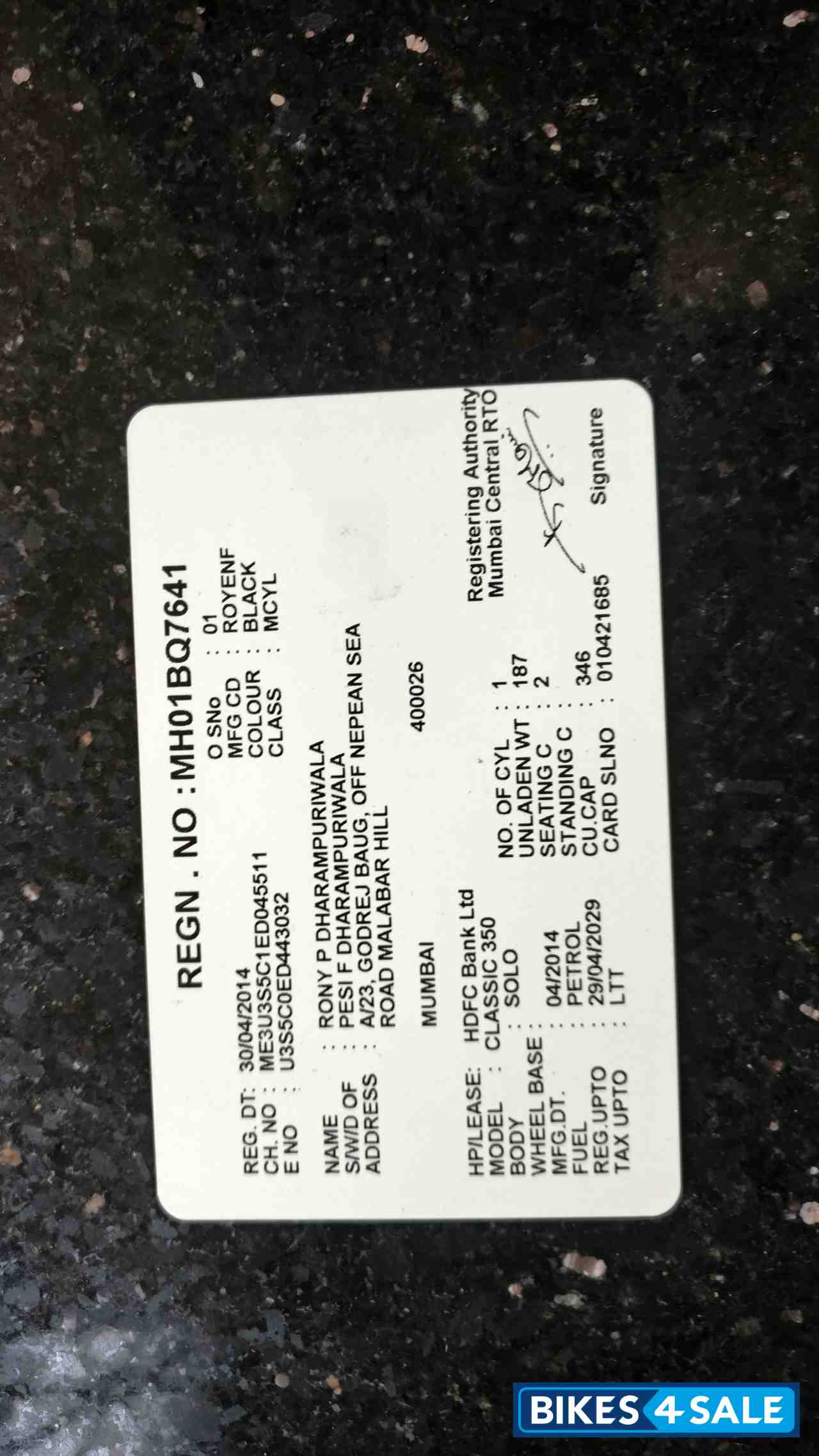 Black Royal Enfield Classic 350