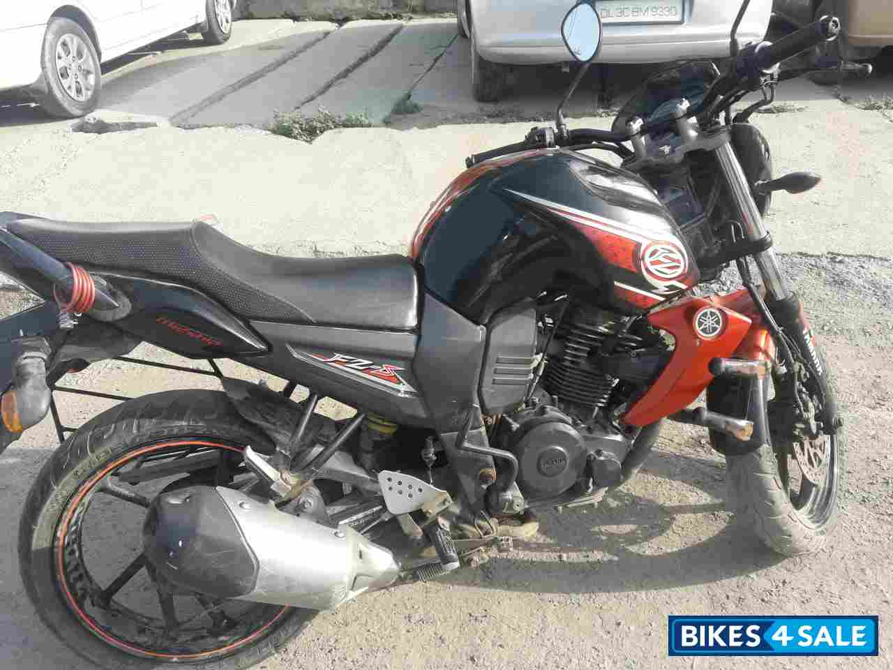 Black-orange Yamaha FZ