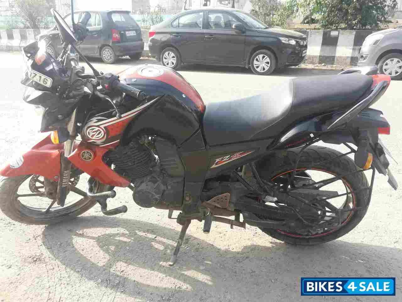 Black-orange Yamaha FZ